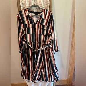 Torrid striped tie from button down dress - 2X